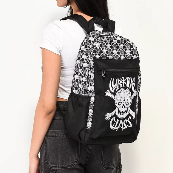 NWT Lurking Class Bonehead Skull & Crossbones Backpack - Picture 8 of 9